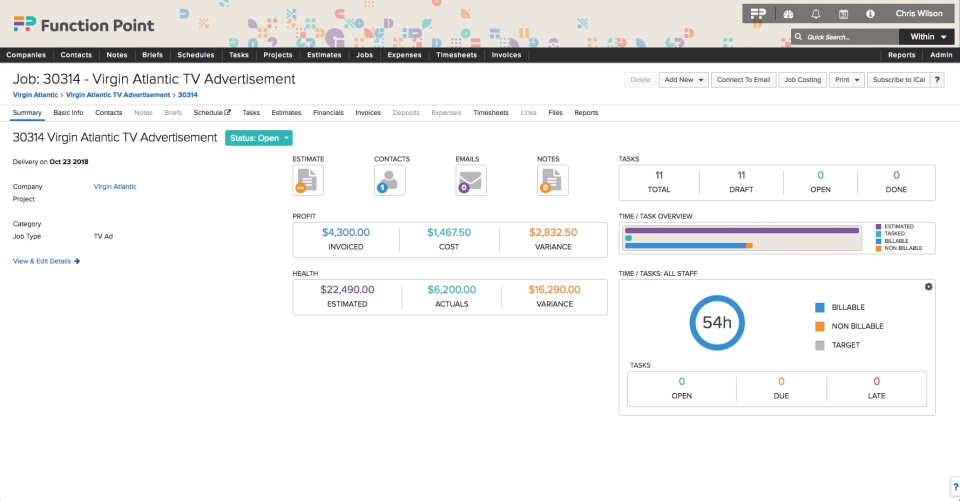 screenshot of Function Point
